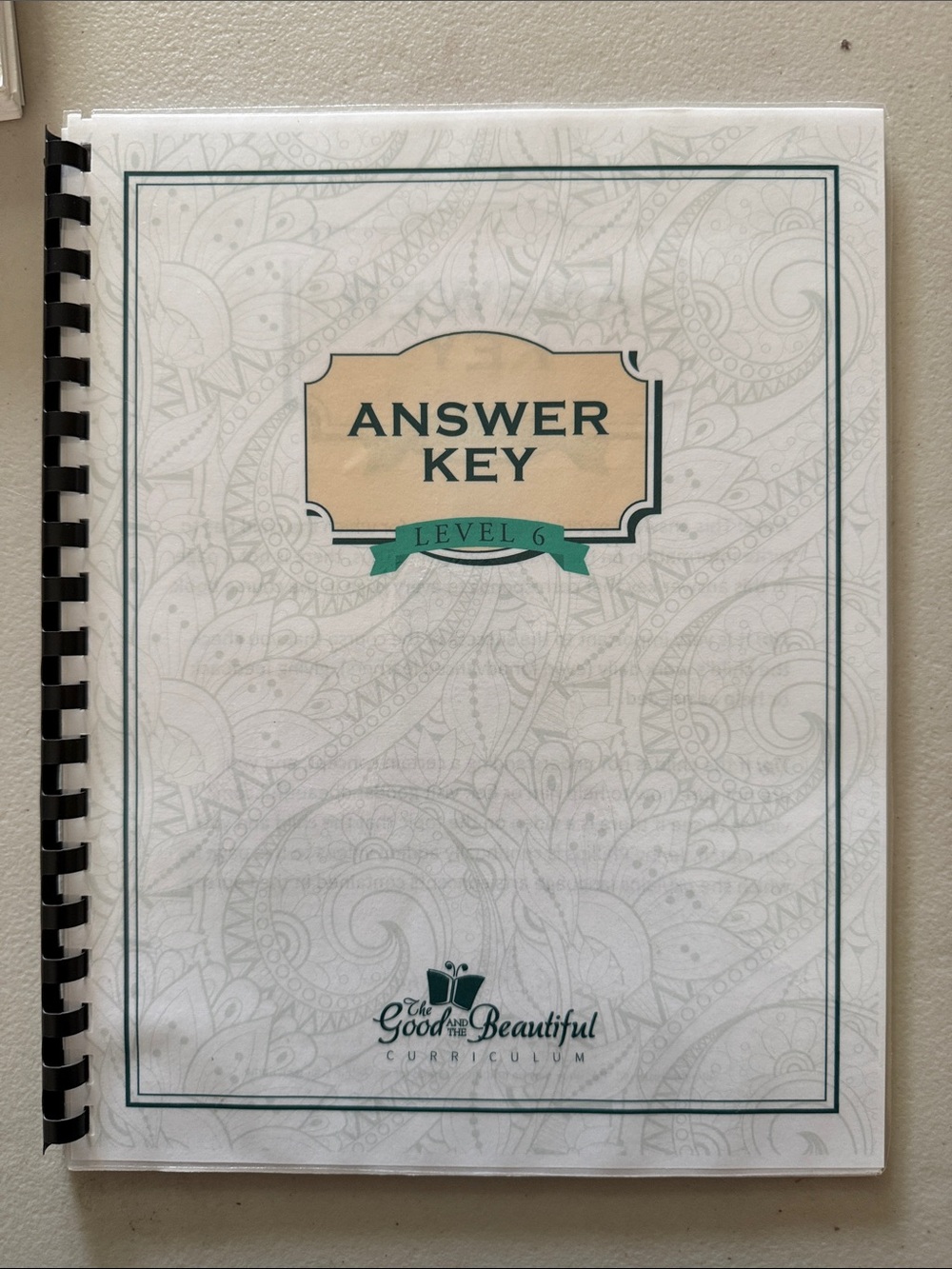 Answer Key Level 6 — Cream & Teal Jewelry-Inspired Cover